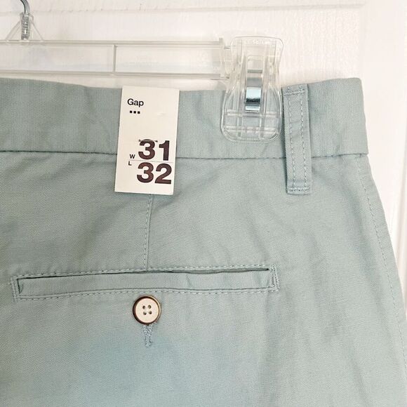 Gap Outlet NWT Slub High Rise Linen/Cotton Pocket Relaxed Fit Khaki Chino Pants - Picture 12 of 15